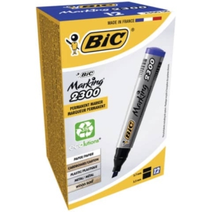 Permanent Marker 2300 Bic - Blu - scalpello - 3-5,5 mm - 8209253 (conf.12)-0