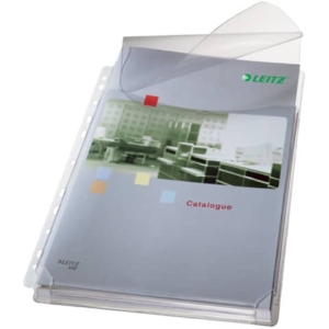Buste in PVC con lembo superiore Esselte A4 Trasparenti - goffrato (conf.5)-0
