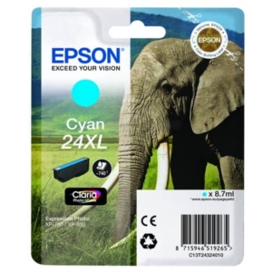 Cartuccia Originale Epson C13T24324010 A.R. RS Claria Photo HD 24XL/ELEFANTE Ciano-0
