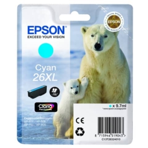 Originale Epson C13T26324010 Cartuccia A.R. RS Claria Premium 26XL/ORSO POLARE Ciano-0