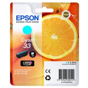 Originale Epson C13T33424010 Cartuccia blister RS Claria Premium T33/ARANCIA - 4.5 ml-0
