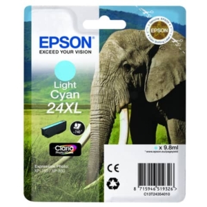Cartuccia Originale Epson C13T24354010 A.R. RS Claria Photo HD 24XL/ELEFANTE Ciano chiaro-0