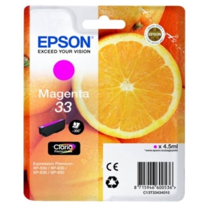 Originale Epson C13T33434010 Cartuccia blister RS Claria Premium T33/ARANCIA - 4.5 ml-0