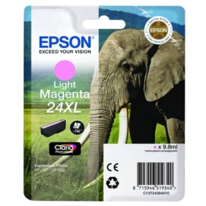 Cartuccia Originale Epson C13T24364010 A.R. RS Claria Photo HD 24XL/ELEFANTE Magenta chiaro-0