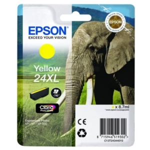 Cartuccia Originale Epson C13T24344010 A.R. RS Claria Photo HD 24XL/ELEFANTE Giallo -0