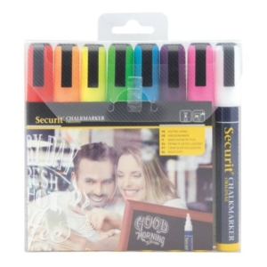 Pennarelli a gesso liquido Securit - 2-6 mm - Assortito (conf.8)-0