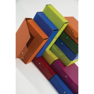 Scatole portaprogetti in presspan Brefiocart - Dorso 12 cm - 25x35 cm - Blu (conf.5)-0