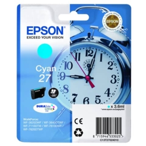 Originale Epson C13T27024010 Cartuccia Ink-jet blister RS Sveglia 27 ml. 3,6 Ciano-0