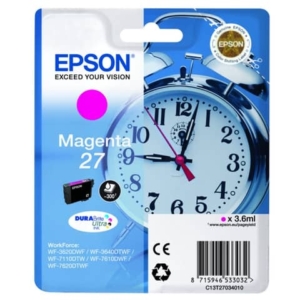 Originale Epson C13T27034010 Cartuccia Ink-jet blister RS Sveglia 27 ml. 3,6 Magenta-0