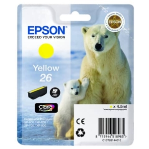 Originale Epson C13T26144010 Cartuccia Ink-jet 26 Giallo -0