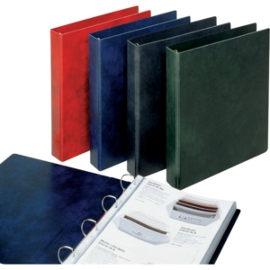 Raccoglitore in similpelle Prestige Esselte - 40 mm - 24.5x30 cm - Dorso 6,5 cm - Blu-0