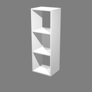 Libreria a giorno Maxicube Bianco Artexport - 3 caselle - 35,9x29,2x103,9 cm-0