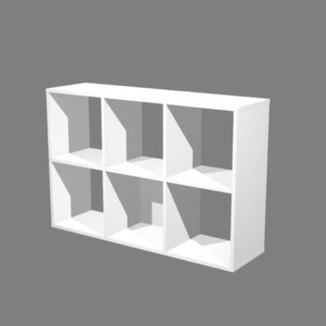 Libreria a giorno Maxicube Bianco Artexport - 6 caselle - 104,1x29,2x69,8 cm-0