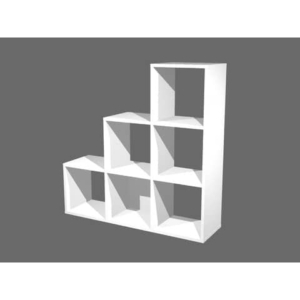 Libreria a giorno Maxicube Bianco Artexport - 6 caselle scalare - 104,1x29,2x103,9 cm-0