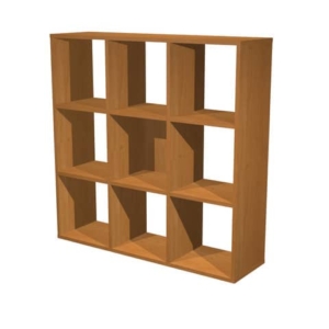Libreria a giorno Maxicube Noce Artexport - 9 caselle - 104,1x29,2x103,9 cm-0