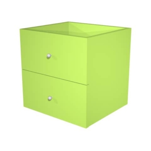 Coppia cassetti per Libreria caselle Maxicube Artexport - 32,5x28,8x32,5 cm - Verde neon - 2c MaxC/V-0
