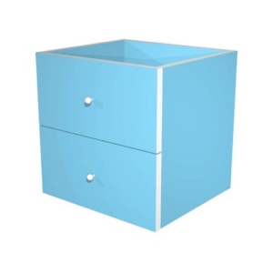 Coppia cassetti Libreria caselle Maxicube Artexport - Azzurro - 32,5x28,8x32,5 cm - 2c MaxC/A-0