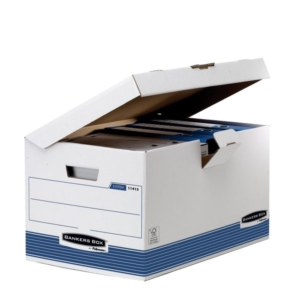 Scatole in cartone riciclato con coperchio ribaltabile - 36,5x55x30,4 cm - Bankers Box System Fellowes (conf.10)-0