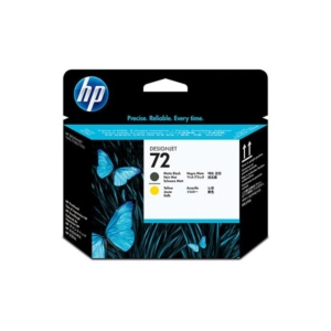 Originale HP C9384A Testina di stampa 72 Nero opaco +Giallo -0