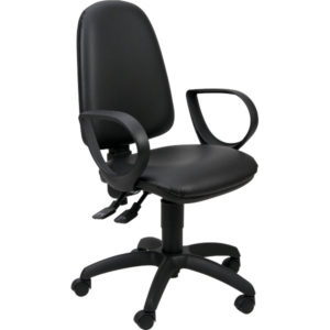 Sedia da ufficio girevole con braccioli Verde - Unisit Jupiter JUYG Eco smart rivestimento simil pelle - Nero - JUYG/BRJ/KN-0