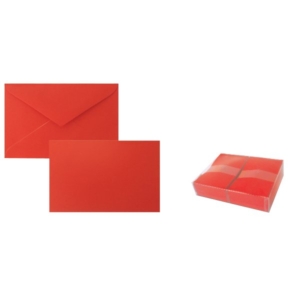 Biglietti e buste Ellebi Sadoch - 9x14 cm - Rosso (conf.100)-0