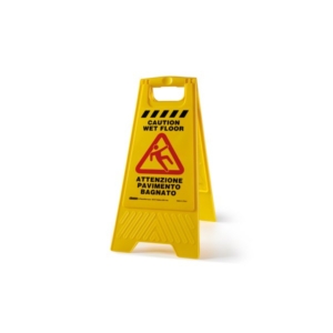 Segnalatore pavimento bagnato Perfetto Giallo - 30x62 cm - 0466-0