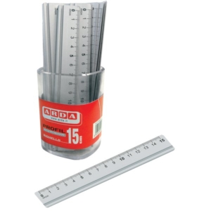 Barattolo righelli in alluminio Arda - 15 cm - 17915BAR (conf.15)-0
