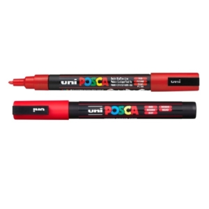 Pennarello Uniposca a tempera - Uniposca Rosso Uni-Ball - punta fine tonda - 0,9-1,3 mm-0