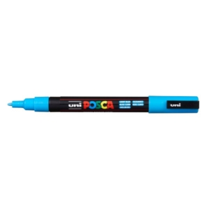 Pennarello Uniposca a tempera - Uniposca Azzurro Uni-Ball - punta fine tonda - 0,9-1,3 mm-0