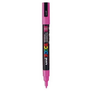 Pennarello Uniposca a tempera - Uniposca Rosa Uni-Ball - punta fine tonda - 0,9-1,3 mm-0
