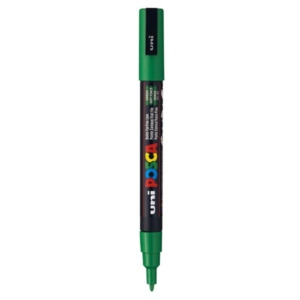 Pennarello Uniposca a tempera - Uniposca Verde Uni-Ball - punta fine tonda - 0,9-1,3 mm-0