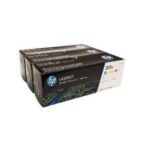 Toner 305A HP Ciano+Magenta+Giallo CF370AM (Conf.3)-0