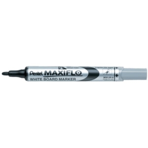 Pennarello per lavagne Bianche Pentel Maxiflo - Nero - tonda - 4 mm-0