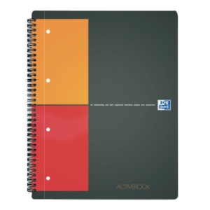 Quaderno con spirale ACTIVEBOOK INTERNATIONAL Oxford - A4+ - 80 fogli - 5 mm c/marg.-0