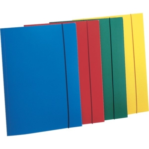 Leonardi - Cartelline con elastico in plastica - 3 lembi - Polipropilene - Giallo (conf.10)-0