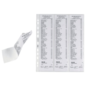 Buste porta scontrini fiscali perforate Favorit - 22x30 cm - Trasparente (conf.10)-0