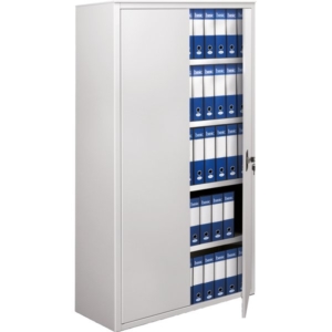 Armadio archivio in metallo Grigio a porte battenti - 610 Tecnical 2 - 4 ripiani - 100x45x200 cm-0