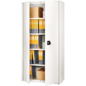 Armadio in metallo Bianco - A-ECO-90 Tecnical 2 - porte battenti - 4 ripiani - 90x41x200 cm-0