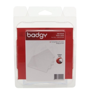 Tessere in PVC alto spessore per stampante Badgy - 0,76 mm - CBGC0030W (conf.100)-0