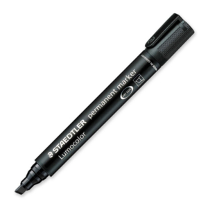 Pennarello indelebile Nero Lumocolor Permanent Staedtler - a scalpello - 2-5 mm-0