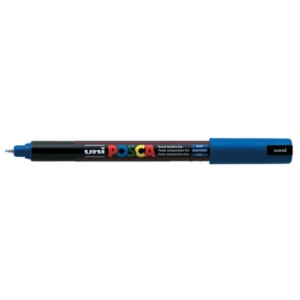 Pennarello Uniposca a tempera - Uniposca Blu Uni-Ball - punta tonda - 0,7 mm-0