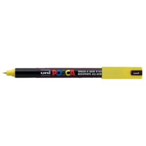 Pennarello Uniposca a tempera - Uniposca Giallo Uni-Ball - punta tonda - 0,7 mm-0