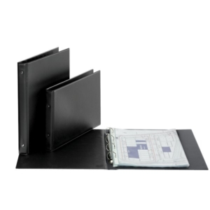 Raccoglitore Favorit A4 orizzontale - Dossier - 2 anelli - 30x22 cm - Dorso 3 cm - Nero-0