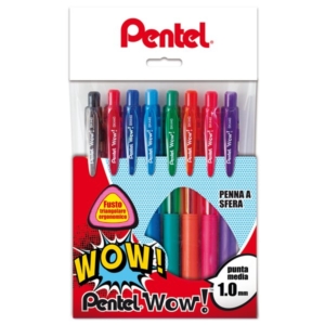 Penne a sfera a scatto Pentel Wow! - 1 mm - colori assortiti (Conf.8)-0