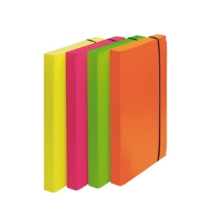 Scatole Portaprogetto Fluo In Ppl Fellowes - Assortito - dorso 3 cm (Conf.4)-0
