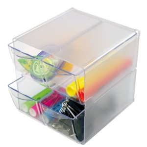 Cubo Organizer Deflecto - 4 cassetti - Trasparente - DE350301-0