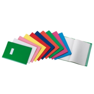 Copriquaderni con etichetta Maxi in PP Favorit - 21x30 cm - Blu scuro - 160 µm (conf.2)-0