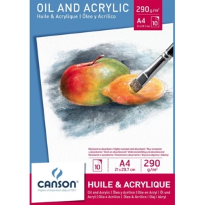 Blocco cartoncini per olio e acrilico Canson - A4 - 290 g/m²-0
