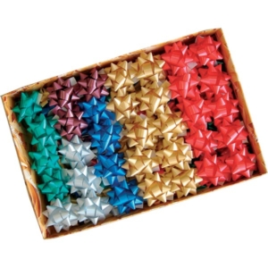 Stelle adesive per pacchi regalo Brizzolari - Nastro liscio - Assortito opaco - 65 mm - 3100 (conf.100)-0