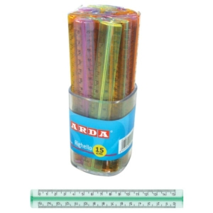 Barattolo righelli Uni Arda - 15 cm - Assortito - 282C (conf.50)-0